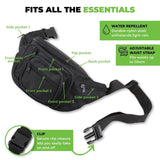 1x Bum Bag Adjustable Strap 8 Compartments  Home Master Phone Wallet Keys