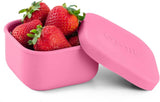 OmieBox Silicone Leakproof Snack Containers To Go Food Storage - 280ml Pink
