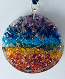 Pendant Gemstone Orgonite 2 Pieces 7 Chakra Orgone Reiki Spiritual Energy Kit