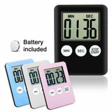 Magnetic LCD Digital Kitchen Timer Countdown Town 99 Minute Electronic Blue