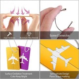 2x Luggage Tag Aluminum Travel Baggage Suitcase Address Name Label Cards