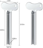 4x Stainless Steel Tube Toothpaste Squeezer Easy Key Dispenser Rolling Holder
