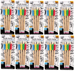 32x Pencils Soft Grip HB With Eraser