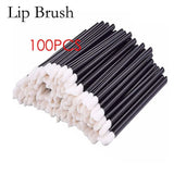 100 pcs Disposable Lip Brush Lip Wands Gloss Lipstick Applicator Brushes