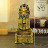 Egyptian Head Backflow Burner Polyresin Temple Pharaoh Smoke Cone Incense Burner