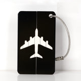 Luggage Tag Aluminum Travel Baggage Suitcase Identity Address Name Label -Black