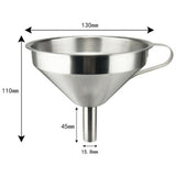 Stainless Steel Funnel Oil Liquid Funnel Metal Funnel Detachable Filter 13cm