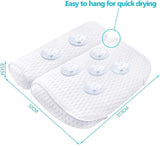 Bath Pillow Bathtub Spa Pillow with 4D Air Mesh Technology and 7 Suction Cups