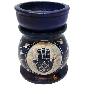 Hand of Fatima Soapstone Oil Burner Bowl Aromatherapy Oils and Wax Melts