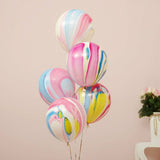 15 pcs Marble Confetti Balloons Set Agate Balloon Birthday Party Decorations