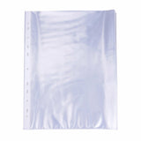 100pcs A4 Clear Plastic Punched Pockets Folders Filing Sleeves Document Files