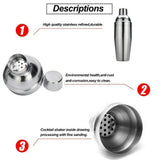 New Professional Bartender Stainless Steel Cocktail Shaker 500ml