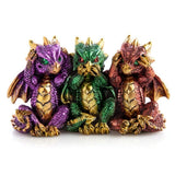 Wise 3 Dragons Decoration Gift Home Decor Design Yoga Meditation