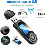 USB Bluetooth 5.0 Transmitter Receiver Audio Adapter AUX 3.5mm TV CAR PC Speaker