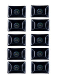 10 pcs Melamine Sauce Dish Rectangular 8.5cm x 6cm x 2.5cm - Black