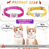 Adjustable Suede Collar Cat Kitten Dog Puppy Pet Safety ReleaseHeart Bling Blue