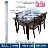 2PK COLLAPSIBLE MESH FOOD COVERS INSECT NET SCREEN FLY 133x66 CM JUMBO SIZE