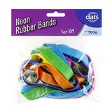 2 Packs Neon Rubber Bands Size 109 Basics Coloured Band Thick 200g