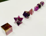 7 Pieces Amethyst Sacred Geometry Heiki Crystal Healing Spiritual Meditation