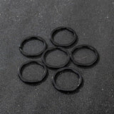 30pcs Key Ring Chain Split Rings Heavy Duty Keychain Accessories Gift 25mm Black