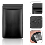 100x Black Aluminum Bag Mylar Foil Pouch Heat Sealer Food Storage Package 7x10cm