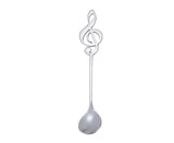 1x Musical Note Shaped Teaspoon Coffee Milk Teaspoon - Silver