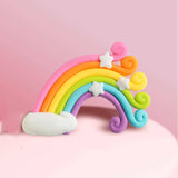 21pcs Unicorn Cake Topper Kit Cloud Rainbow Happy Birthday Banner Decorations