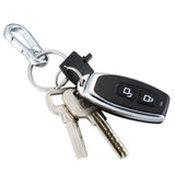 3x Stainless Steel Clasp Clips Hook Alloy Keychain Split Key Ring Durable