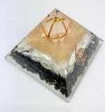 Black Tourmaline Selenite Crystal Merkaba Orgonite Orgone Pyramid EMF Protection