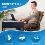 Memory Foam Seat Cushion Lumbar Seat Pillow Pain Relief Car Ergonomical Black