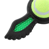 2x Dog Toy Fetch Flyer Foam Dart Tennis Ball Black