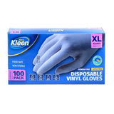 100x Disposable Gloves Vinyl Clear Powder Free Examination Food Handling - XL