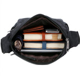 Retro Men's Canvas Shoulder Messenger Bag Crossbody Satchel Travel Bags Black