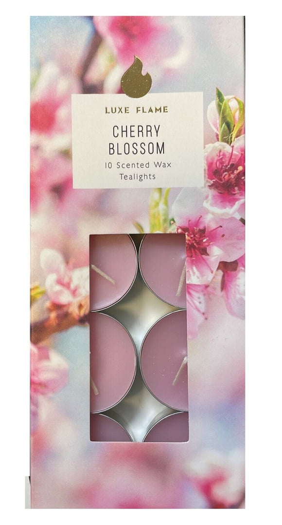 10pce Tealights Candles Scented Cherry Blossom 4 Hour Décor Party Wedding