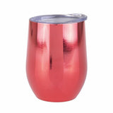 1pc Oasis Wine Traveler Set Tumbler Double Wall Insulated -330ml Mirror Red