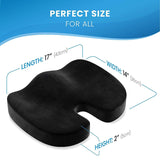 Memory Foam Seat Cushion Lumbar Seat Pillow Pain Relief Car Ergonomical Black