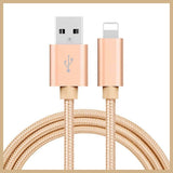 Braided USB Charger Phone Cable Cord iPhone 14 13 12 11 Pro Max XR iPad- Gold 2M