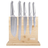 Appetito Double-Sided Magnetic Knife Stand - Bamboo