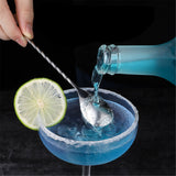 2x Stainless Steel Bar Cocktail Mixing Twist Spoon Long Handle Drink Stirring