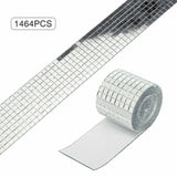 New DIY Mini Mosaic Tiles Adhesive Square Mirror Glass Wall Sticker Decor Silver