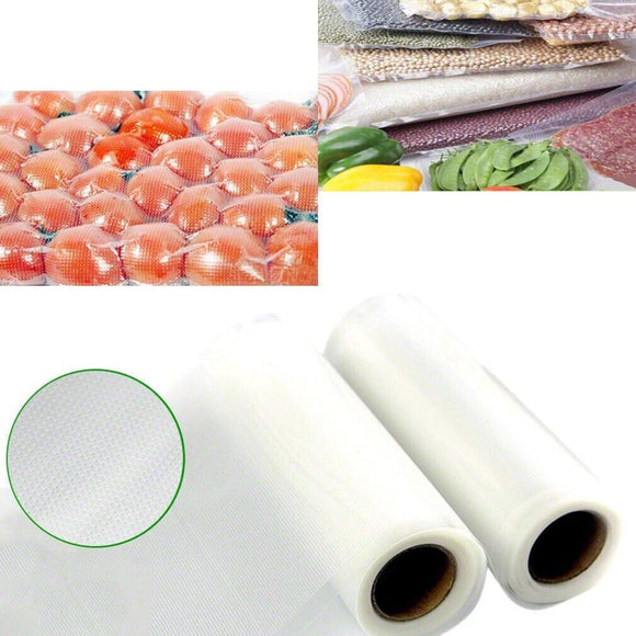 4x Vacuum Food Sealer Roll Bags Saver Seal Storage Heat Commercial 24m x 28cm