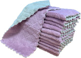 12pcs Kitchen Cloth Dish Towels Super Absorbent Nonstick Oil Washable Dishtowels