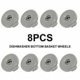 8PCS Dishwasher Bottom Basket Wheels For Dishlex DX103SK DX203WK 50286965-004