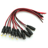 5 pair 12V 5.5x2.1mm DC Power Socket Jack Male +Female Connector Cable Plug Wire