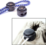 20x Double Hole Toggle Cord Stopper Locks End Drawstring Spring Loaded With Hole