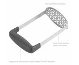 Appetito Stainless Steel Potato Masher Horizontal Soft Grip Kitchen Tool