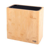 Appetito Rectangle Universal Knife Block Kitchen Tools - Bamboo