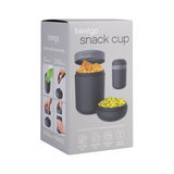 Bentgo Snack Cup with Top Compartment Lunch Box Food Container Dark Grey 590ml