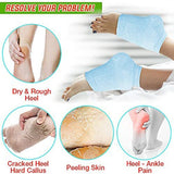 1pair Heel Socks Silicone Gel Cracked Foot Skin Care Protector SleevePain -Grey
