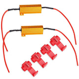 4Pcs/Set Load Resistor Easy Installation High Power Stable 50W 6Ohm LED Decoder for Car Orange